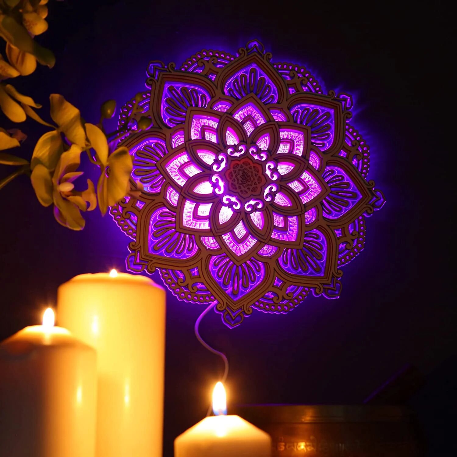 Handmade Wooden Mandala Wall Lamp Dropshipping Winning Products