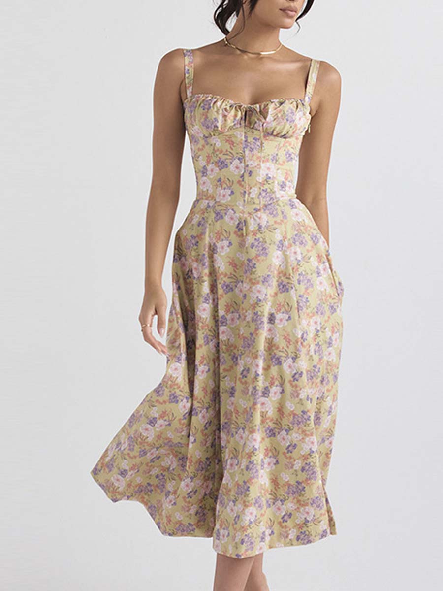 Floral Bustier Midriff Waist Shaper Dress – Dropshipping Winning Products